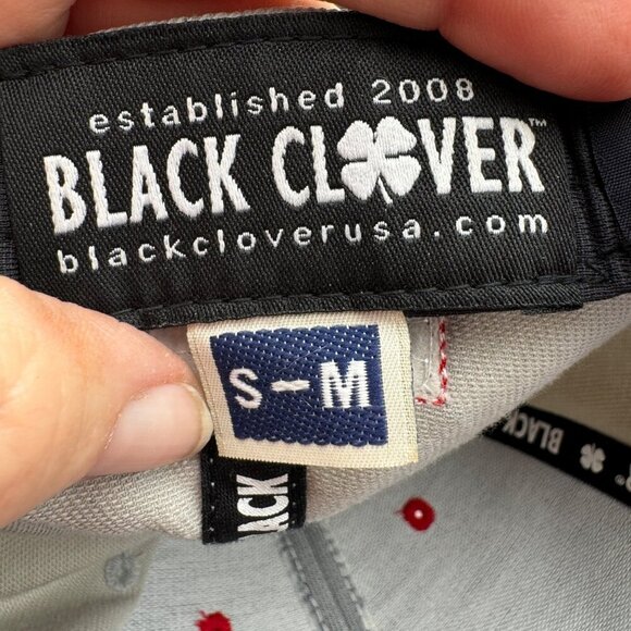 RAWLINGS BLACK CLOVER RBC CLOVER NATION FITTED HAT Size small to medium navy Ame - Picture 7 of 9